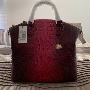 Brahmin Large Duxbury Satchel Rose Ombre Melbourne